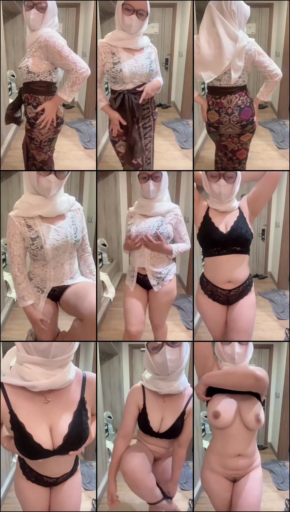 Hijab Kebaya Putih Berulah Pamer Bugil Temenin Sin